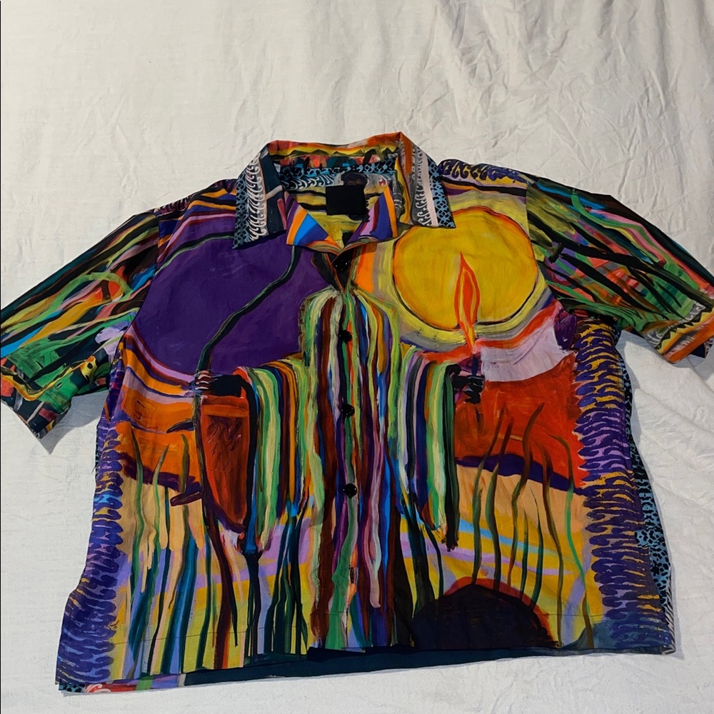 Givenchy Multicolor Abstract Men's Shirt